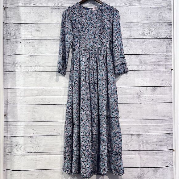Banjanan Miranda Long Sleeve Dress Mini Floral Print Size Small Cottagecore - Picture 2 of 16